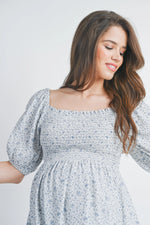 Smocked Floral Puff Sleeve Top