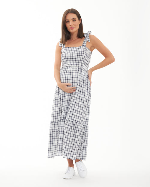 Phoebe Smocked Dress - Yo Mama Maternity