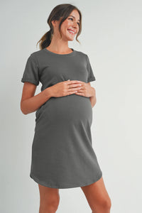 Crew Neck T-Shirt Dress - Yo Mama Maternity