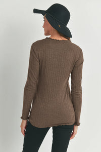 Jessa Wide Rib Top - Yo Mama Maternity