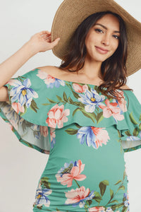 Summer Floral Off The Shoulder - Yo Mama Maternity