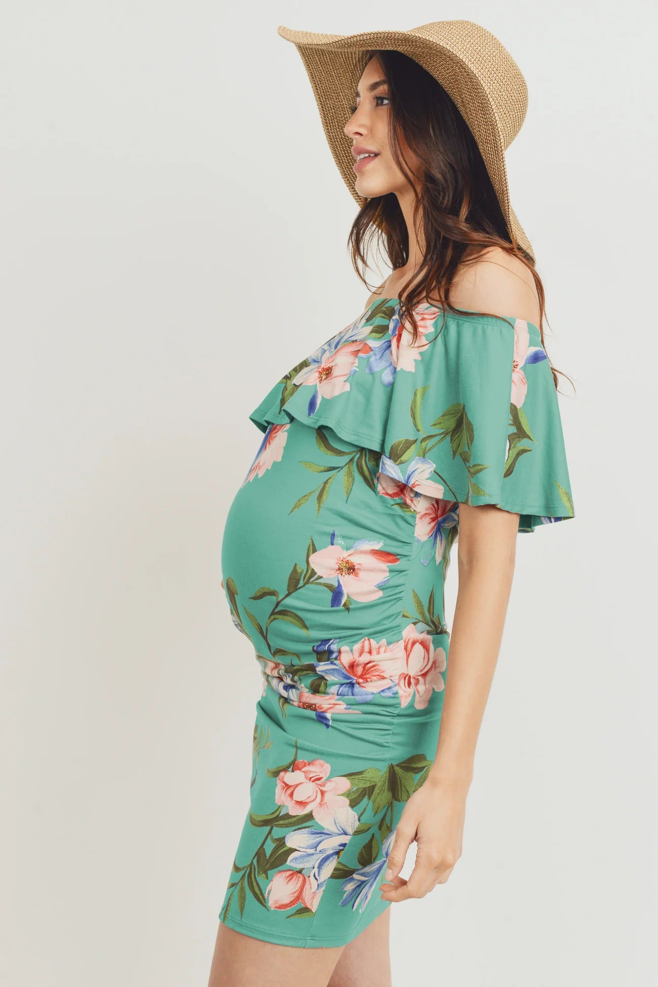 Summer Floral Off The Shoulder - Yo Mama Maternity