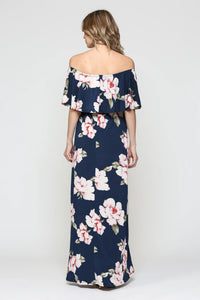 Floral Off The Shoulder Maxi - Yo Mama Maternity