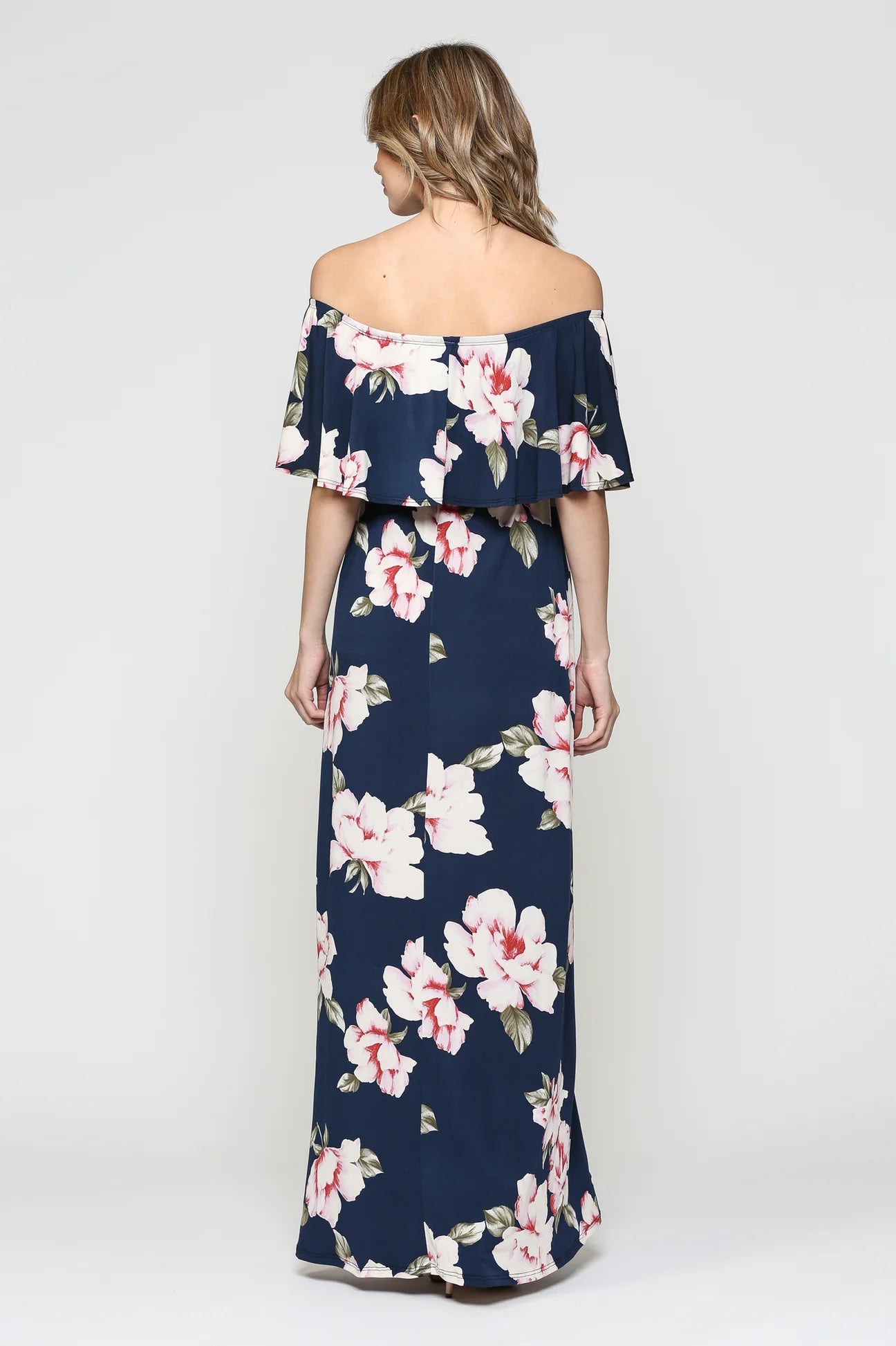 Floral Off The Shoulder Maxi - Yo Mama Maternity