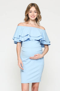 Double Ruffle Dress - Yo Mama Maternity