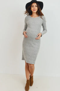 LS Ribbed Sweater Dress