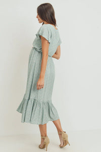 Flutter Sleeve VNeck Dress - Yo Mama Maternity