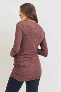 Lissy Ruched LS w/ Buttons
