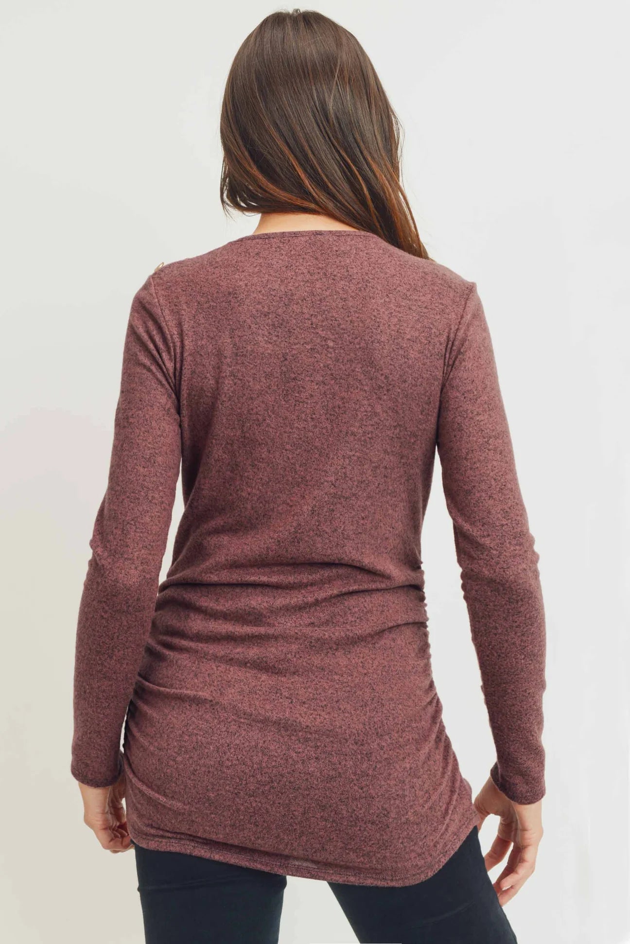 Lissy Ruched LS w/ Buttons