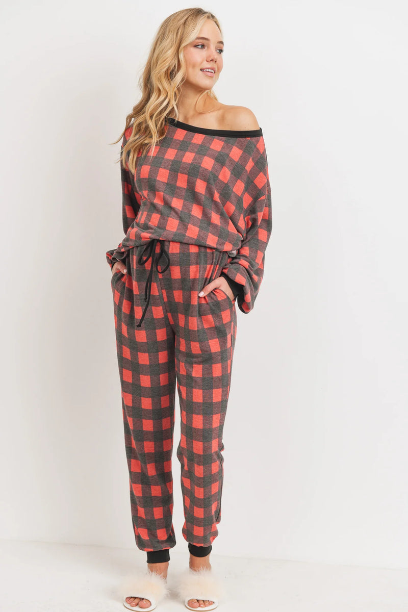 Plaid Lounge Set