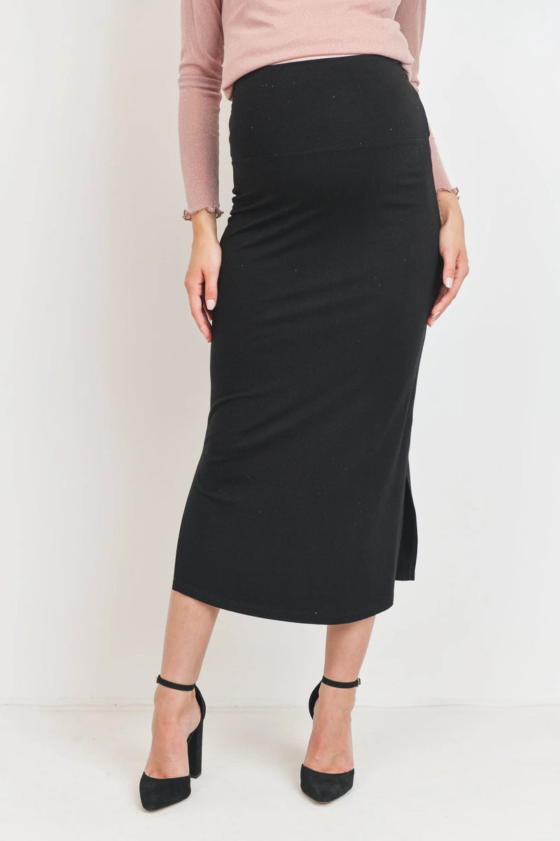Modal Skirt W/ Side Slits