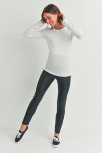 Roxy Faux Leatherette Leggings - Yo Mama Maternity