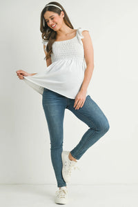 Flutter Sleeve Smocked Top - Yo Mama Maternity
