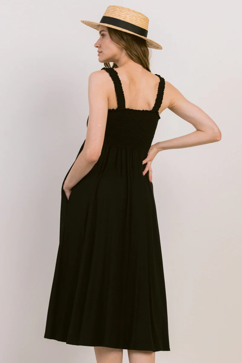 Ruched Top Midi Dress - Yo Mama Maternity