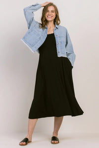 Ruched Top Midi Dress - Yo Mama Maternity
