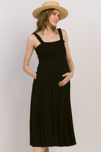 Ruched Top Midi Dress - Yo Mama Maternity