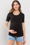 Ribbed Double Layer Solid Tee