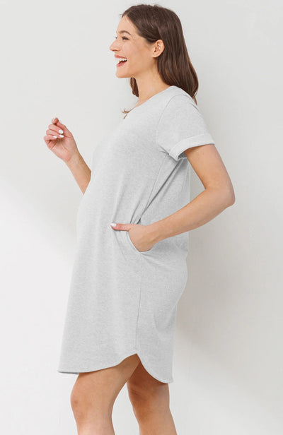 Crew Neck T-Shirt Dress - Yo Mama Maternity
