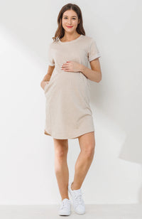 Crew Neck T-Shirt Dress - Yo Mama Maternity