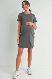 Crew Neck T-Shirt Dress - Yo Mama Maternity