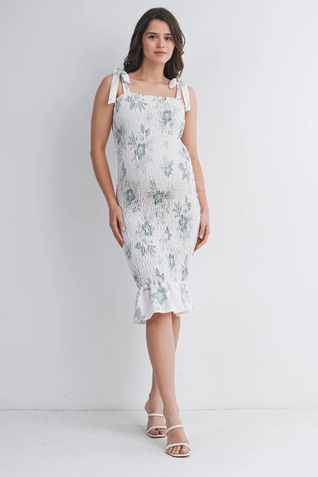 Shelly Smocked Bodycon Dress - Yo Mama Maternity