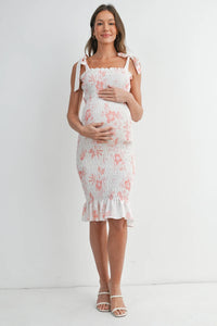 Shelly Smocked Bodycon Dress - Yo Mama Maternity