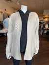 Cable Knit Open Cardigan