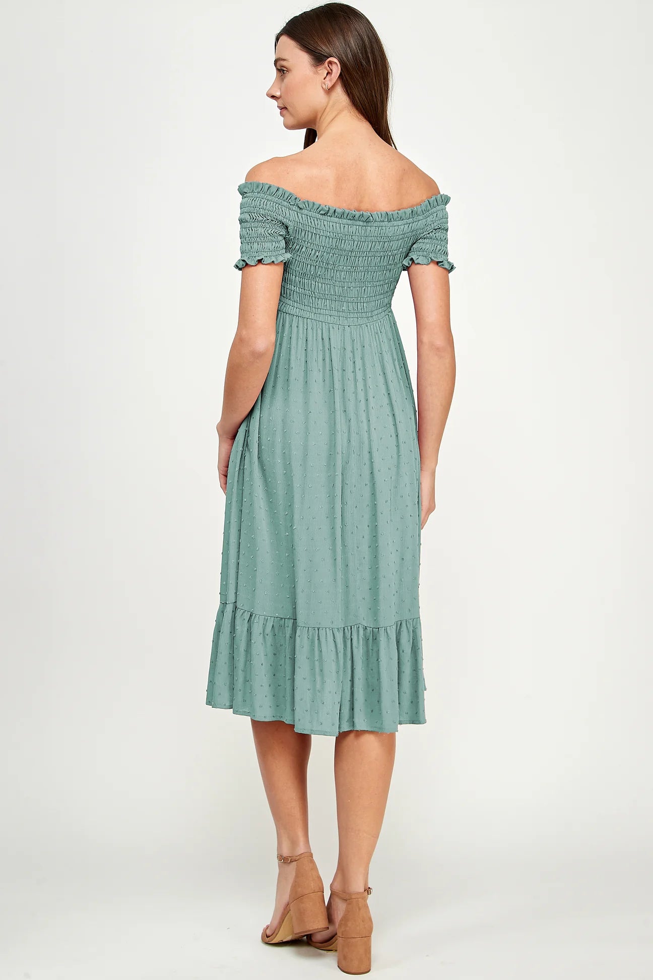 Dawson Smocked Midi Dress - Yo Mama Maternity