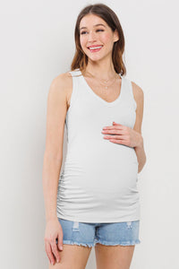 Dori Vneck Tank W/ Ruching