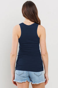Vneck Tank W/ Ruching - Yo Mama Maternity