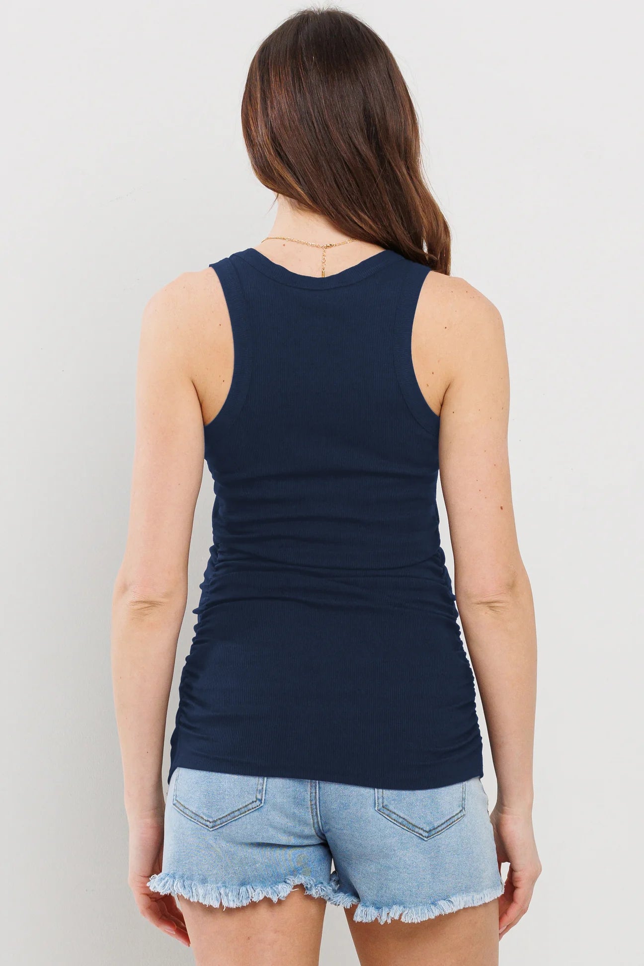 Vneck Tank W/ Ruching - Yo Mama Maternity