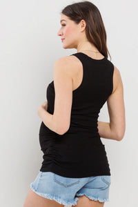 Vneck Tank W/ Ruching - Yo Mama Maternity
