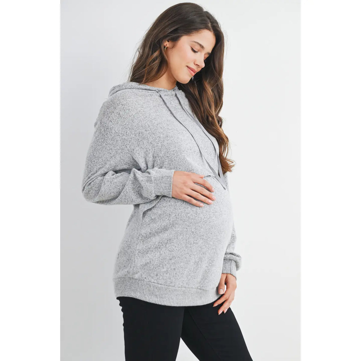Double Layer LS Hoodie - Yo Mama Maternity