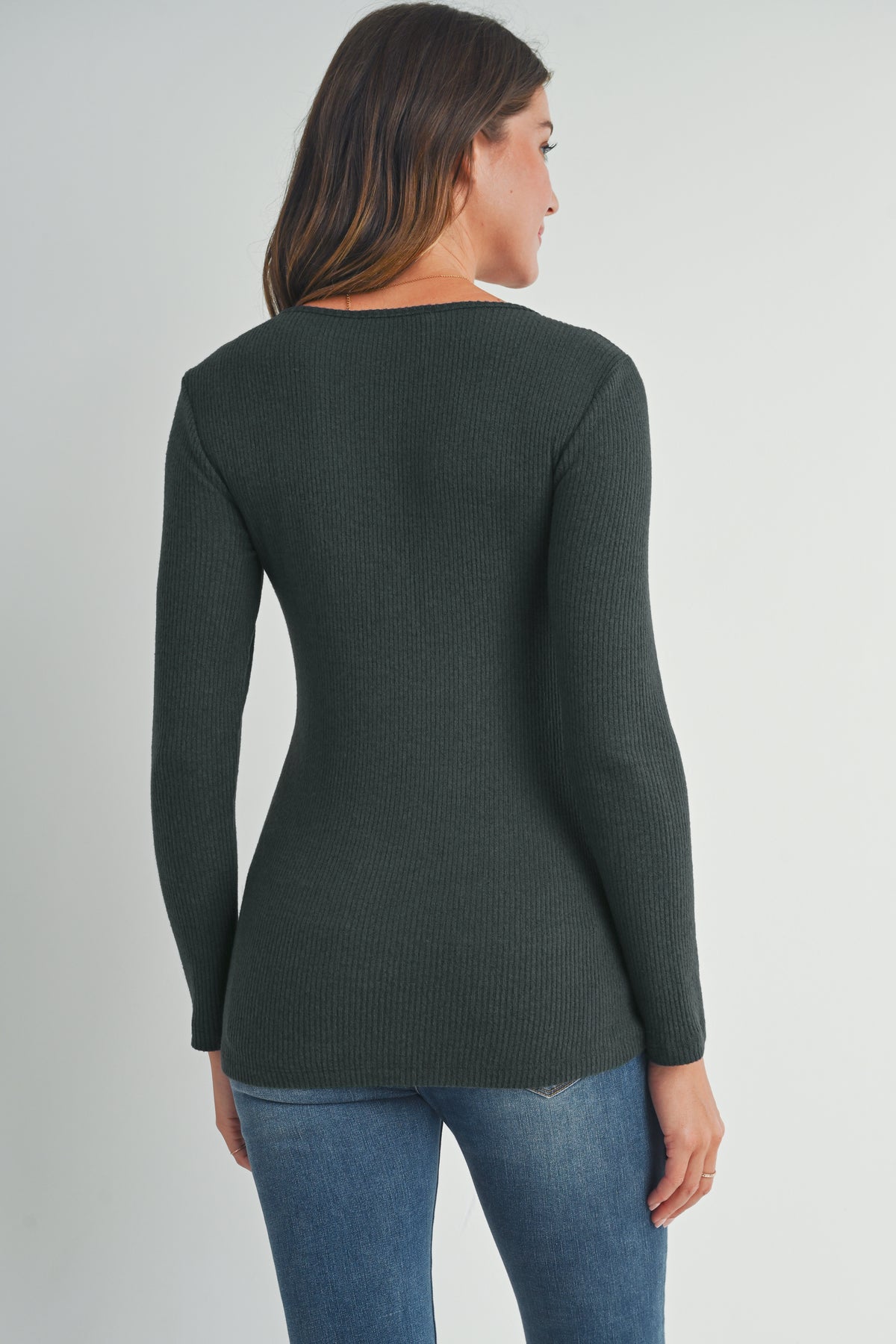 Ribbed Cross Front Tee - Yo Mama Maternity