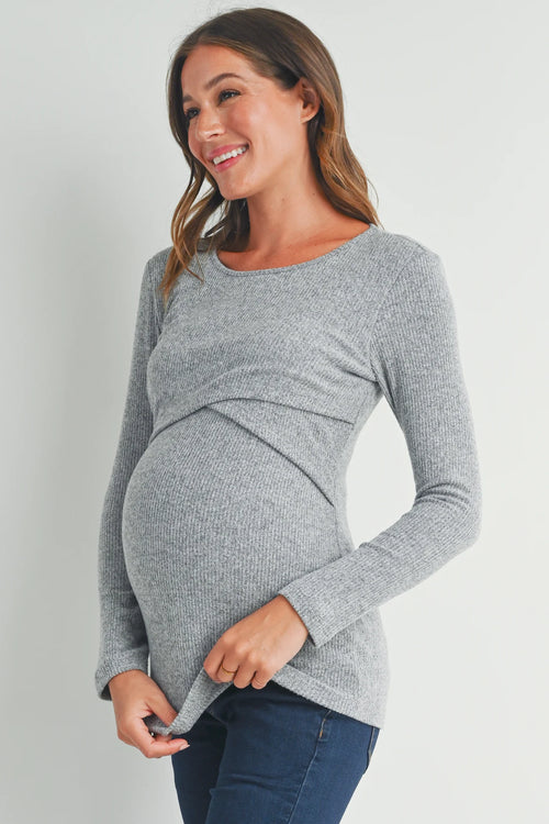 Ribbed Cross Front Tee