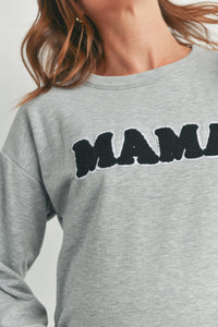 Mama Crewneck Sweatshirt W/ Snaps - Yo Mama Maternity