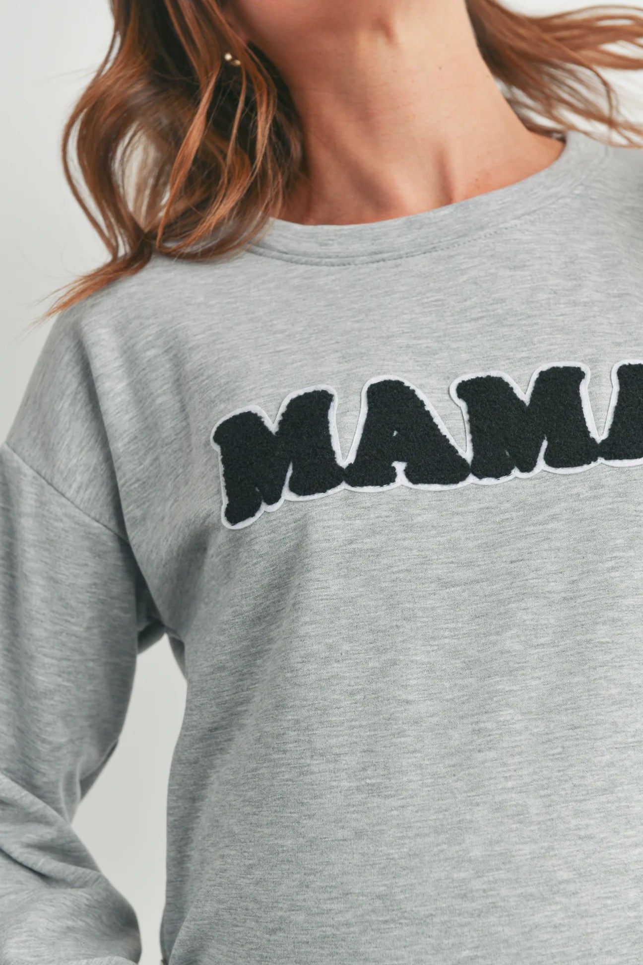 Mama Crewneck Sweatshirt W/ Snaps - Yo Mama Maternity