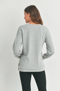 Mama Crewneck Sweatshirt W/ Snaps - Yo Mama Maternity