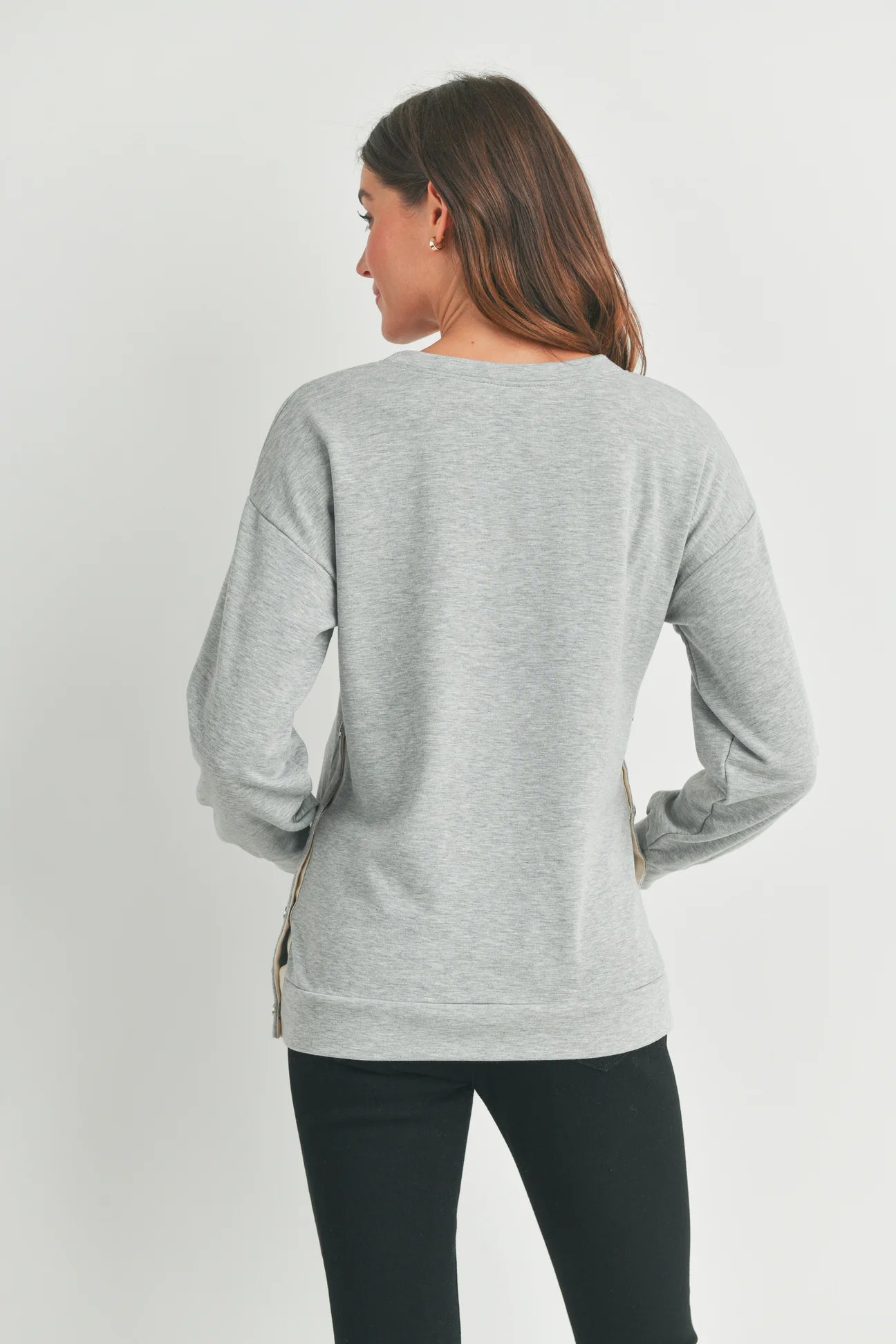 Mama Crewneck Sweatshirt W/ Snaps - Yo Mama Maternity