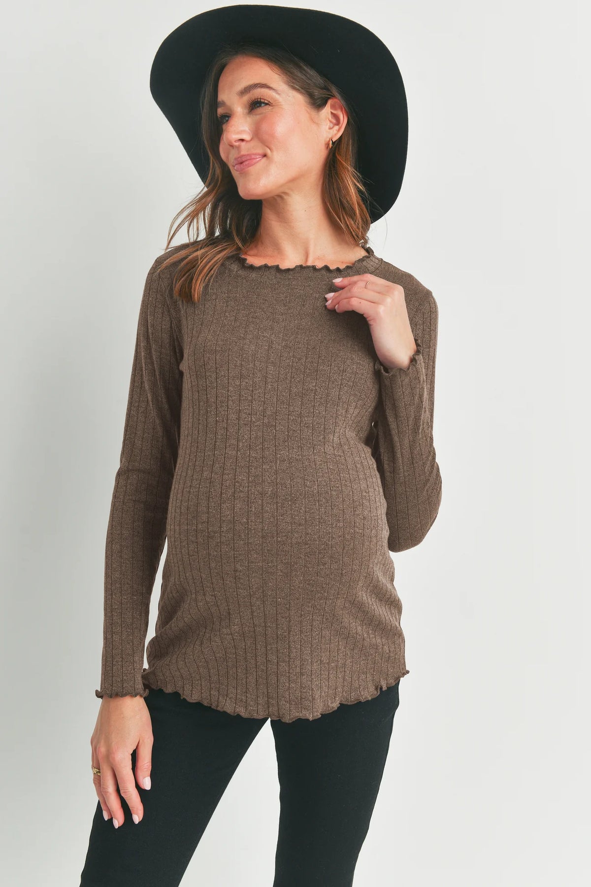 Jessa Wide Rib Top - Yo Mama Maternity