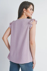 Bree Swiss Dot Cap Sleeve VNeck Top - Yo Mama Maternity