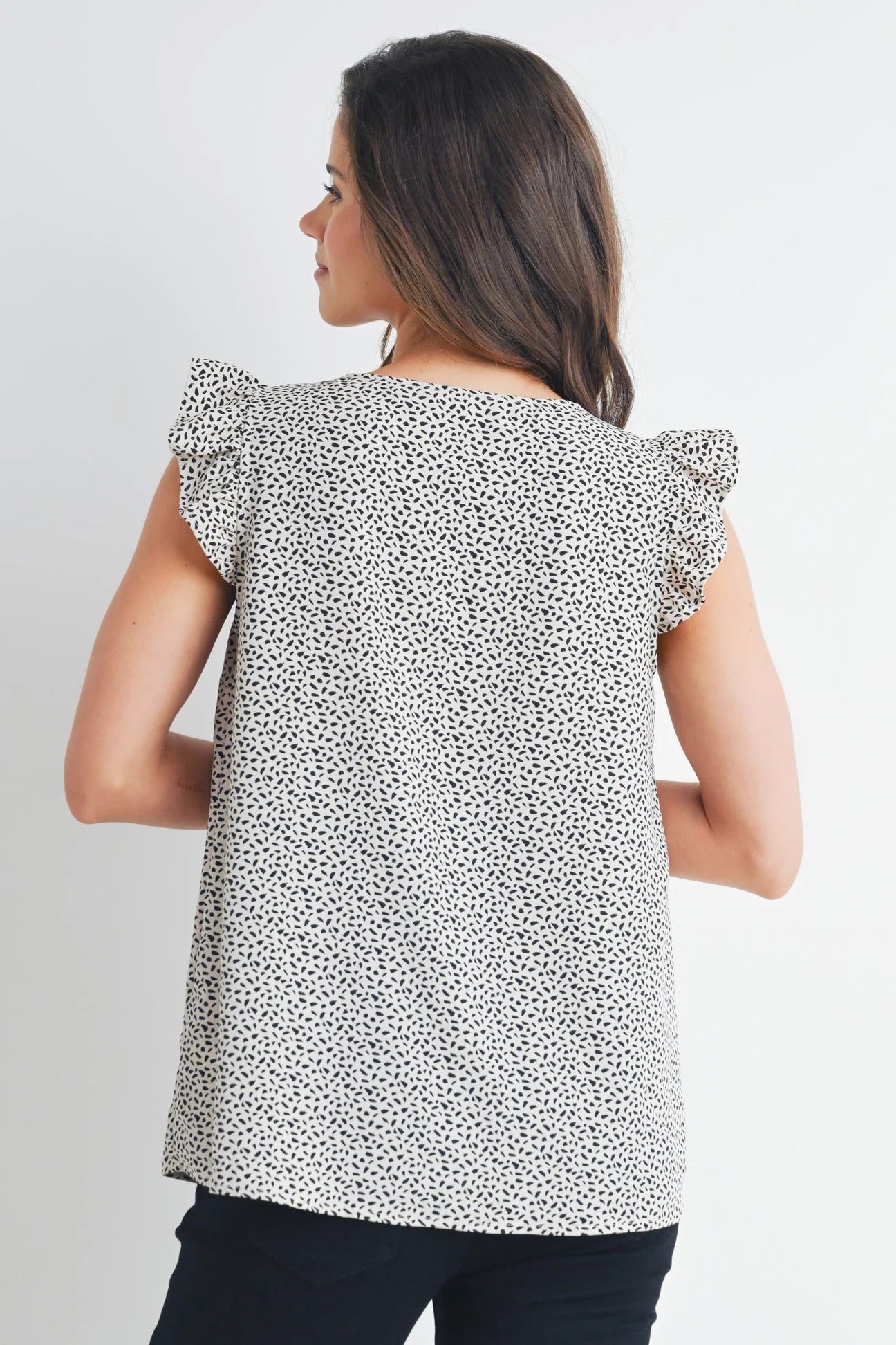 Grace Ruffle Cap Sleeve Blouse - Yo Mama Maternity