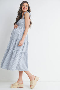 Chelsea Tiered Tie Dress - Yo Mama Maternity