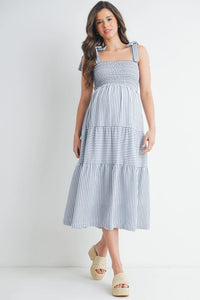 Chelsea Tiered Tie Dress - Yo Mama Maternity