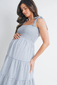 Chelsea Tiered Tie Dress - Yo Mama Maternity
