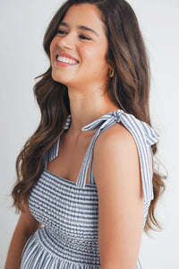 Chelsea Tiered Tie Dress - Yo Mama Maternity