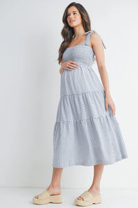 Chelsea Tiered Tie Dress - Yo Mama Maternity
