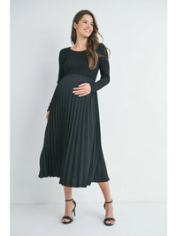 Val Dress W/ Pleated Skirt - Yo Mama Maternity