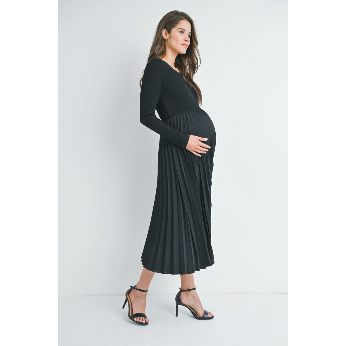 Val Dress W/ Pleated Skirt - Yo Mama Maternity