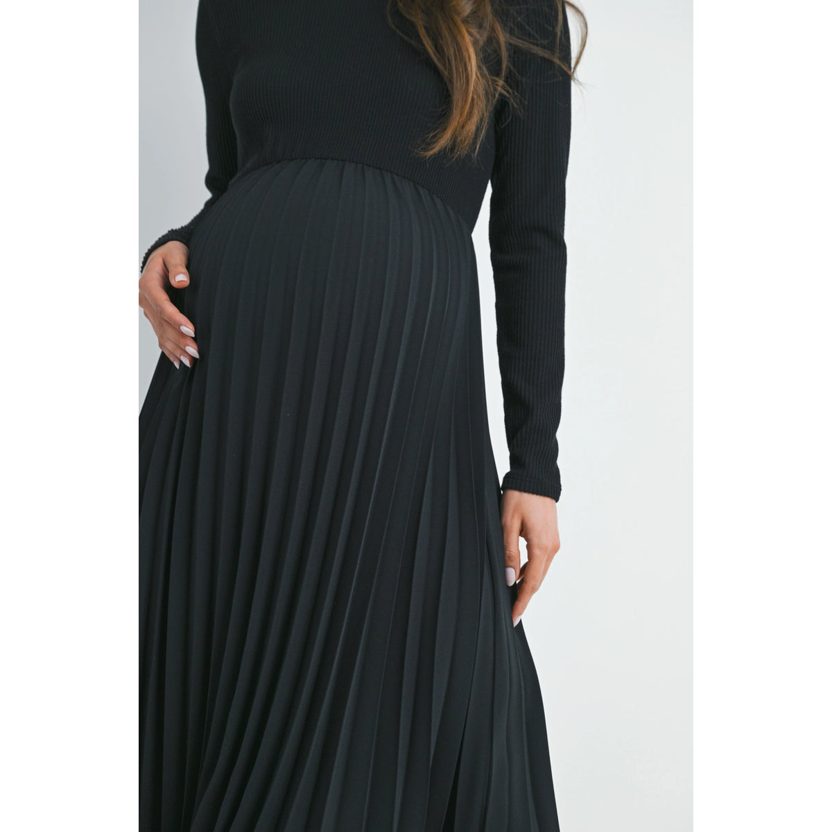 Val Dress W/ Pleated Skirt - Yo Mama Maternity